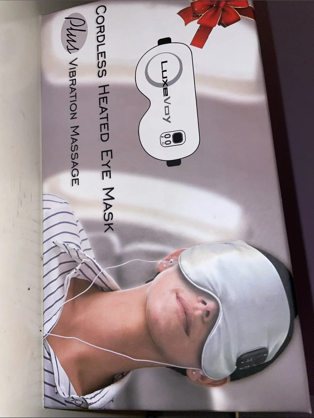 Luxe Silver/Black Cordless Eye Mask Packaging